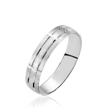 Alliance Sidaine Ruban Plat Or Blanc