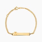 Bracelet Identit&eacute; Etheline Maille Gourmette Or Jaune - Bracelets Communion Enfant | Histoire d&rsquo;Or