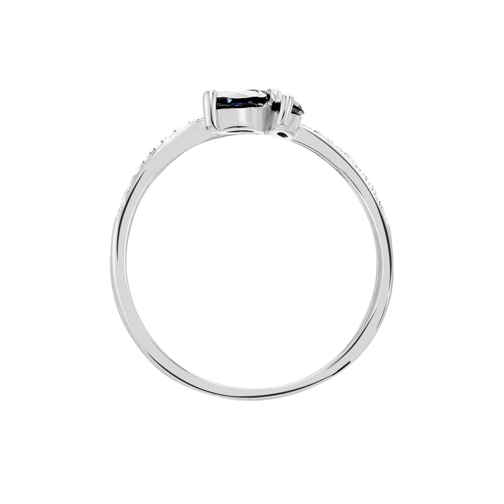 Bague Angie Or Blanc Saphir Diamant - Bagues avec pierre Femme | Histoire d’Or