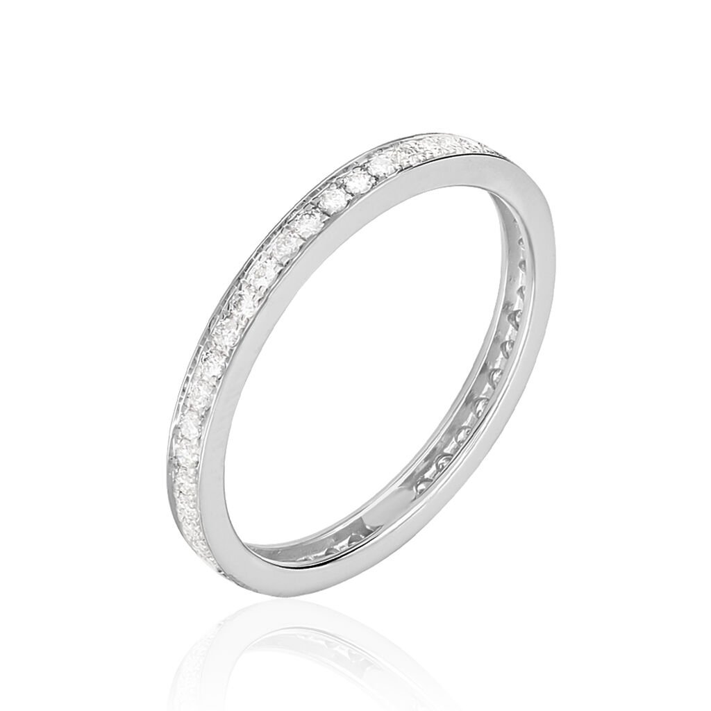 Alliance Rhea Tour Complet Or Blanc Diamant - Alliances Femme | Histoire d’Or