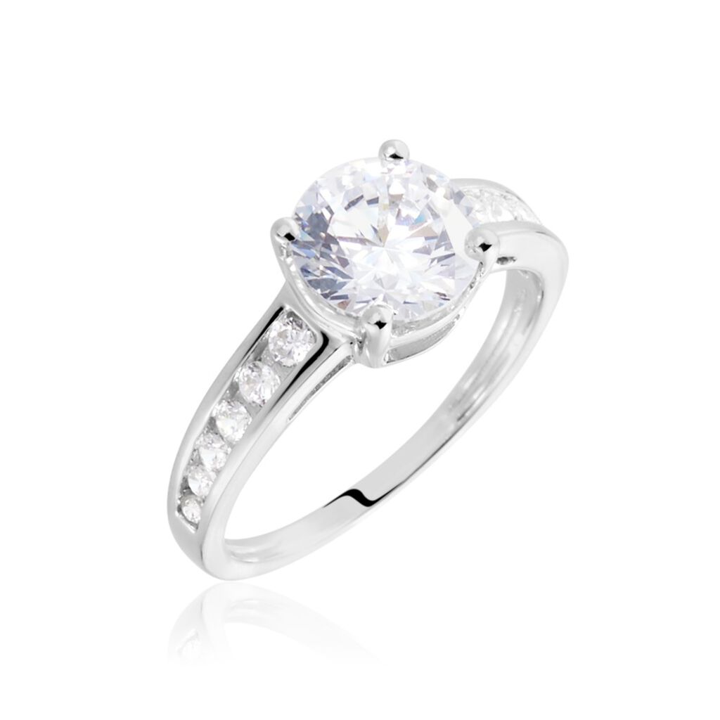 Bague Tatjana Or Blanc Oxyde De Zirconium - Bagues solitaires Femme | Histoire d’Or