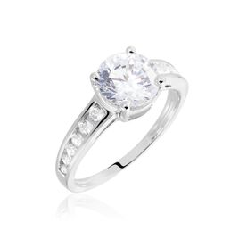 Bague Tatjana Or Blanc Oxyde De Zirconium - Bagues solitaires Femme | Histoire d’Or
