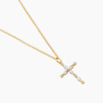 Pendentif Nioclas Argent Dor&eacute; A L'Or 750/1000 Oxyde De Zirconium - Pendentifs Communion Femme | Histoire d&rsquo;Or