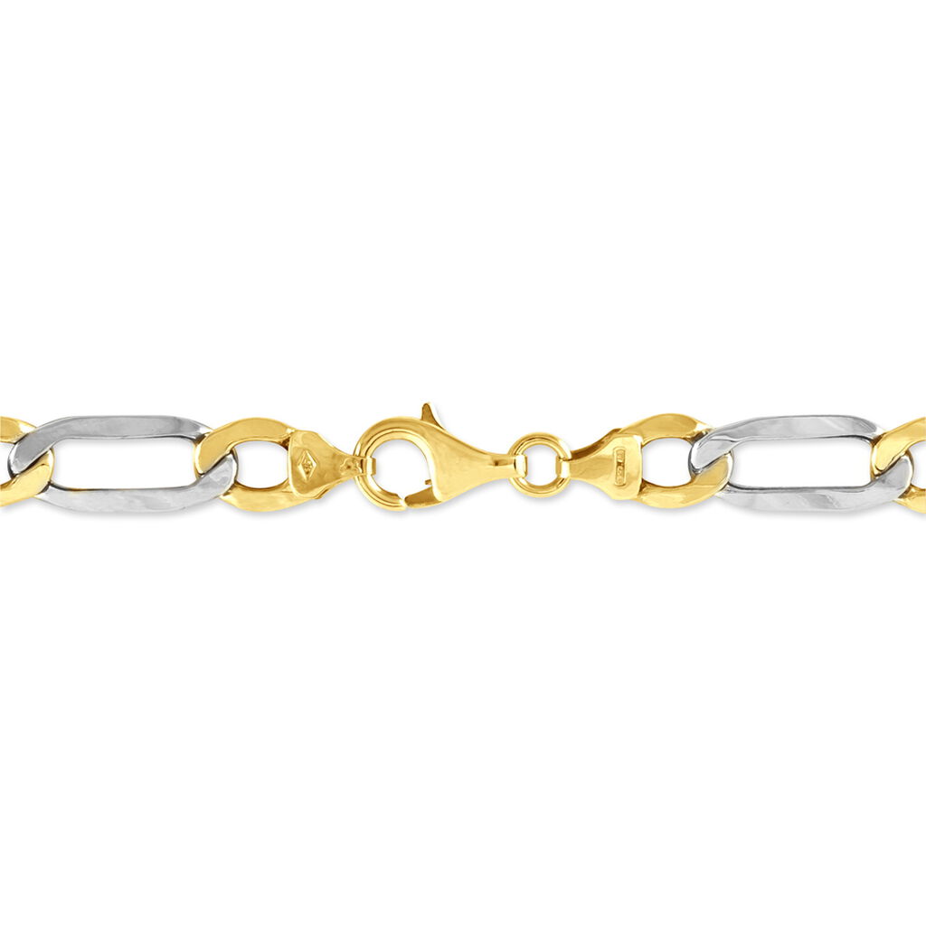Bracelet Cameo Maille Alternee 1/3 Or Bicolore - Bracelets chaîne Homme | Histoire d’Or