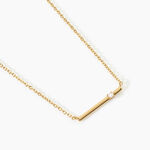 Collier Palmira Argent Dor&eacute; A L'Or 750/1000 Oxyde De Zirconium - Colliers Femme | Histoire d&rsquo;Or
