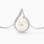 Collier Lucinda Or Blanc Perle De Culture Et Oxyde De Zirconium - Colliers Femme | Histoire d&rsquo;Or