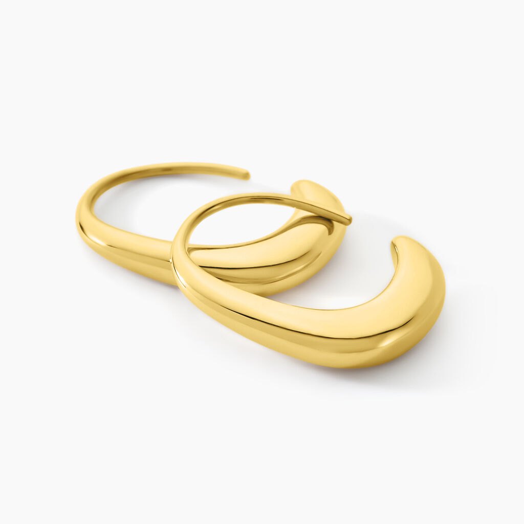 Cr&eacute;oles Gold Aura Acier Jaune - Boucles d'oreilles cr&eacute;oles Femme | Histoire d&rsquo;Or