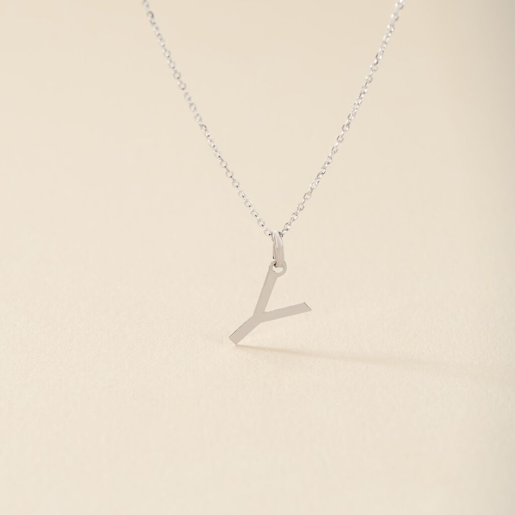 Pendentif Ionia Lettre Or Blanc - Pendentifs Famille | Histoire d&rsquo;Or