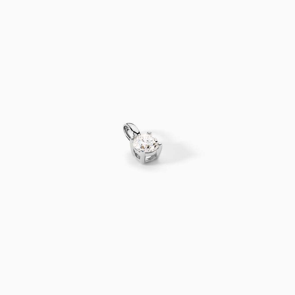 Pendentif Solitaire One Or Blanc Diamant - Pendentifs Femme | Histoire d&rsquo;Or