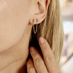 Bijou D'oreille Unitaire Pendante Plaqu&eacute; Or Jaune Dofi Oxyde - Boucles d'oreilles fantaisie Femme | Histoire d&rsquo;Or