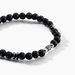 Bracelet Acier Hugueso Agates Noires
