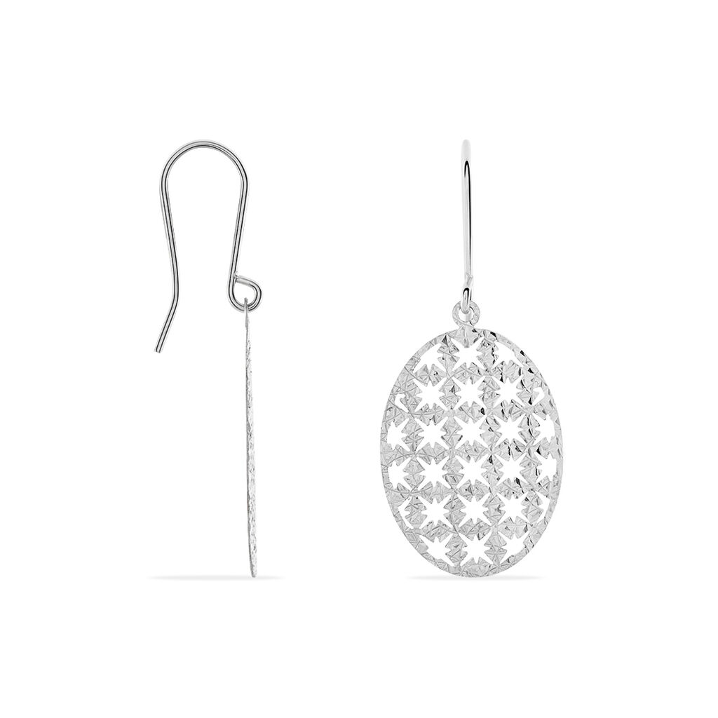 Boucles D'oreilles Pendantes Chahinda Or Blanc - Boucles d'oreilles pendantes Femme | Histoire d’Or