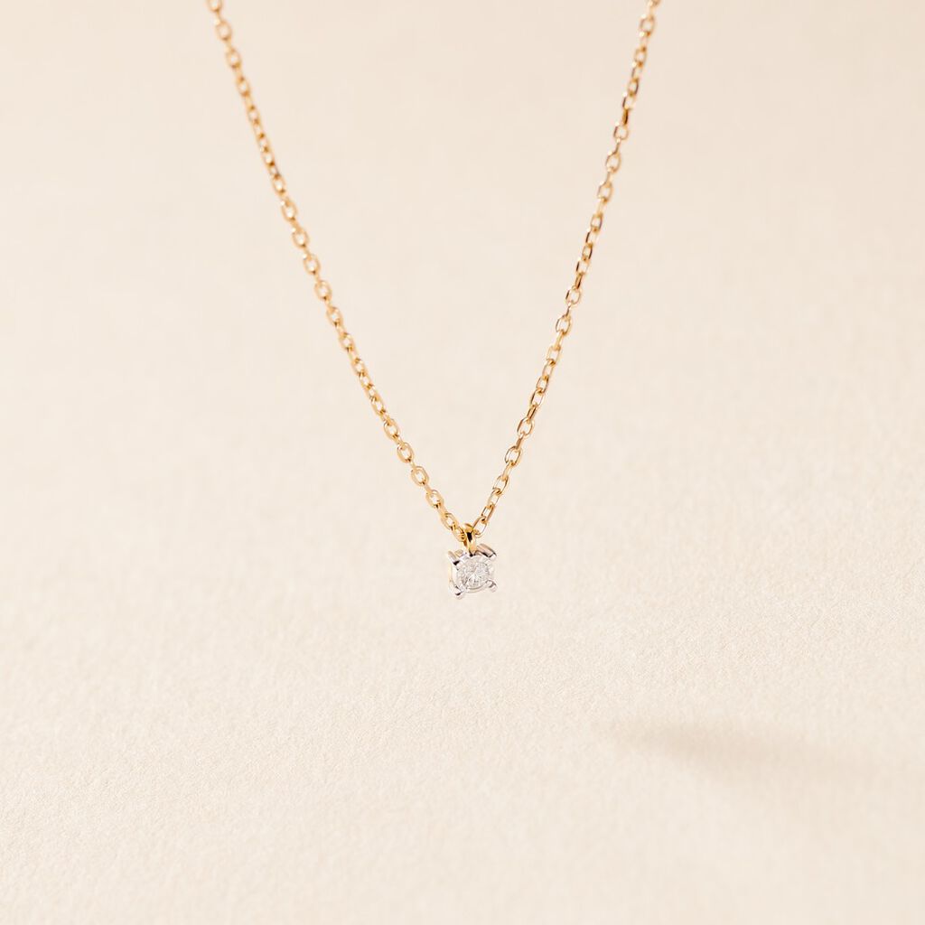 Collier Mei Or Jaune Diamant - Colliers Femme | Histoire d&rsquo;Or