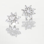 Boucles D'oreilles Puces Lorraine Argent Blanc Oxyde De Zirconium - Boucles d'oreilles fantaisie Femme | Histoire d&rsquo;Or