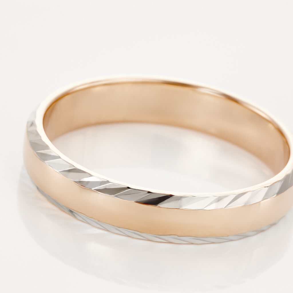 Alliance Argent Bicolore Nolan - Alliances Homme | Histoire d’Or