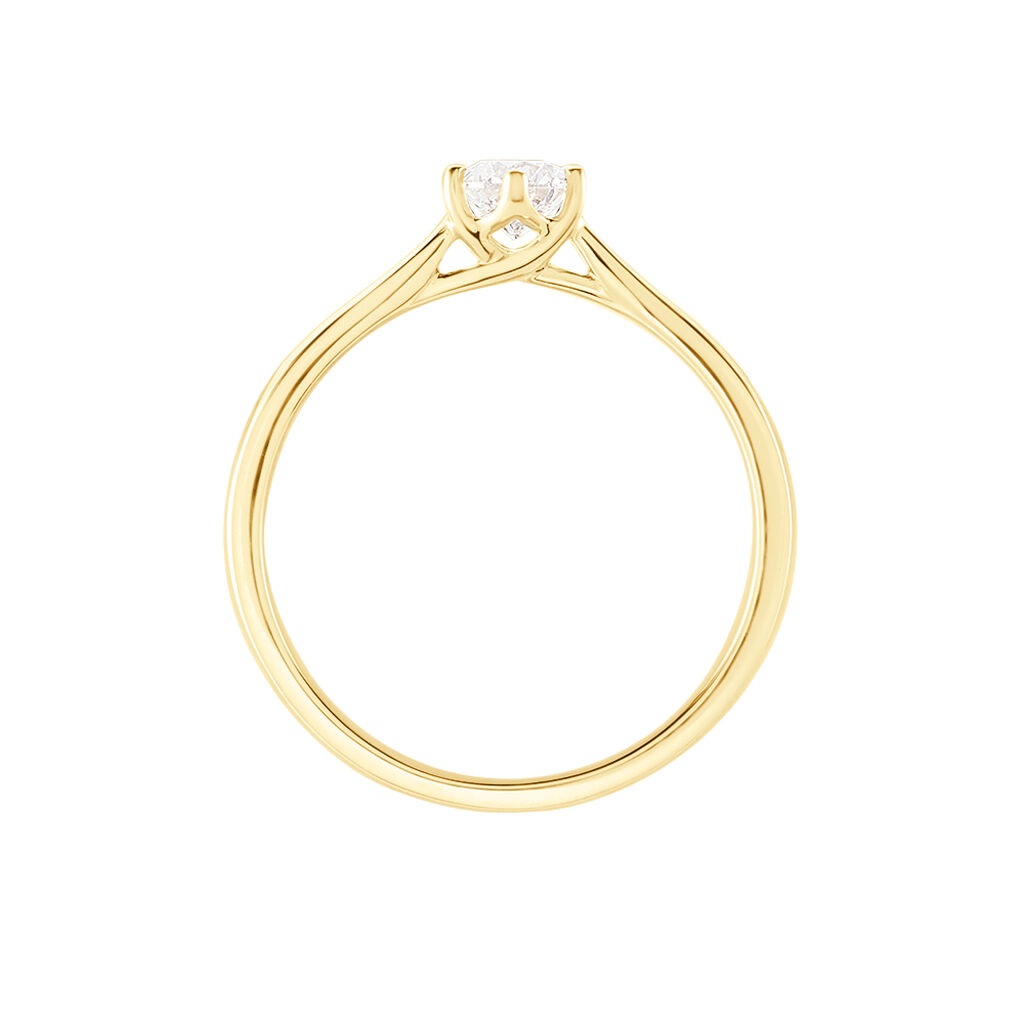 Bague Solitaire Athena Or Jaune Diamant - Bagues solitaires Femme | Histoire d’Or