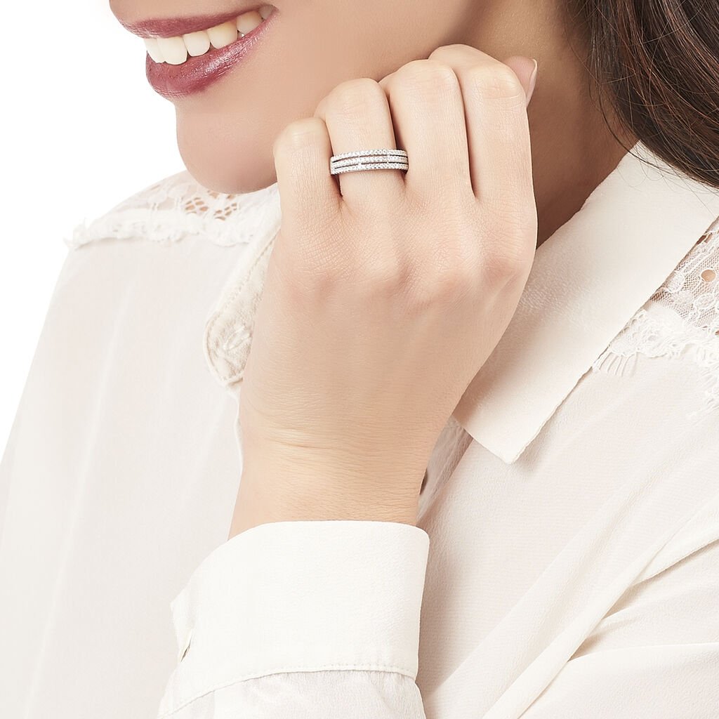 Bague Isora Argent Blanc Oxyde De Zirconium - Bagues avec pierre Femme | Histoire d’Or