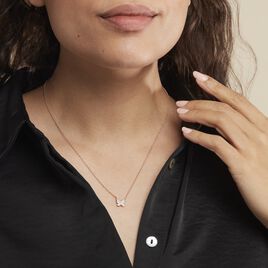 Collier Argent Rose Anne-lise Oxyde De Zirconium - Colliers fantaisie Femme | Histoire d’Or