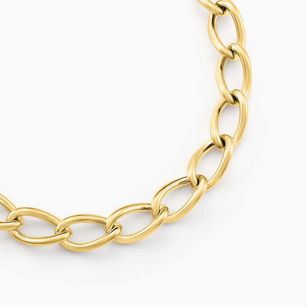 Collier Justinien Acier Dor&eacute; - Bijoux sans pierre Femme | Histoire d&rsquo;Or