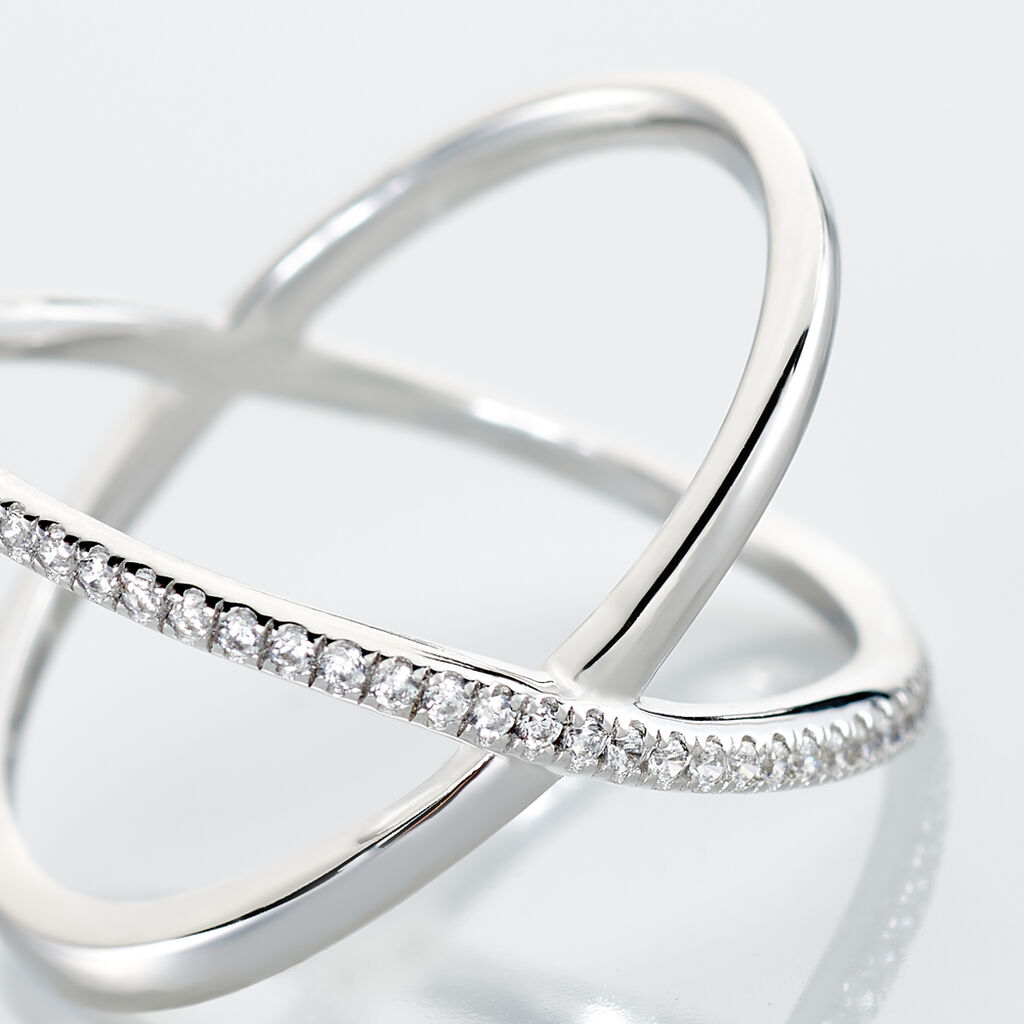 Bague Miya Argent Blanc Oxyde De Zirconium - Bagues avec pierre Femme | Histoire d&rsquo;Or