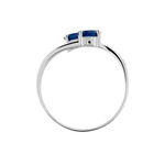 Bague Toi Et Moi Or Blanc Saphir Et Diamant - Bagues avec pierre Femme | Histoire d&rsquo;Or