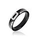 Bague Ceramik Design Argent Blanc Oxyde De Zirconium Et Céramique - Bagues avec pierre Femme | Histoire d’Or