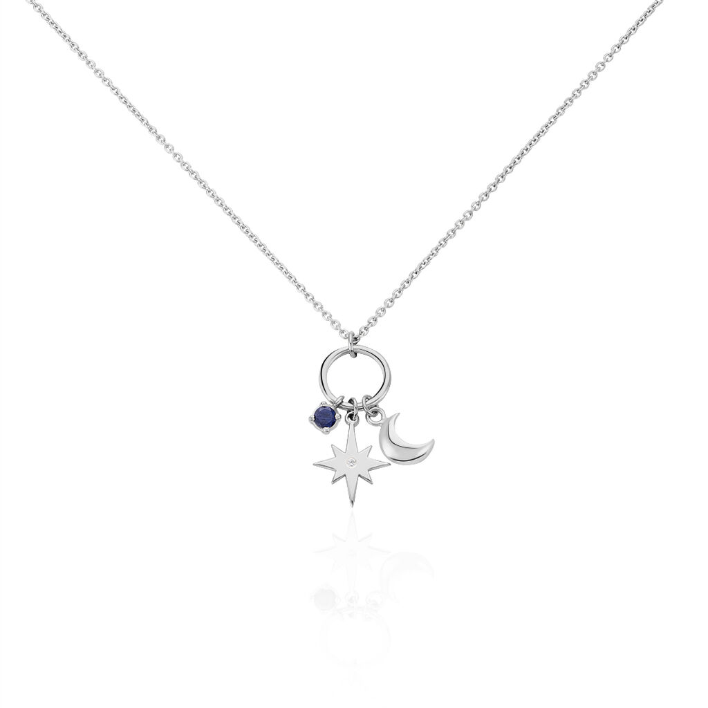 Collier Evyna Argent Blanc Oxyde De Zirconium - Colliers Etoile Femme | Histoire d’Or