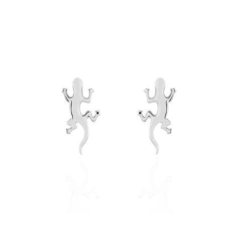 Boucles D'oreilles Puces Ivelyse Argent Blanc - Boucles d'oreilles fantaisie Femme | Histoire d’Or