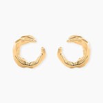 Boucles D'Oreilles Puces Or&eacute;e Plaque Or Jaune - Boucles d'oreilles fantaisie Femme | Histoire d&rsquo;Or