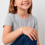 Bracelet Identit&eacute;e Arvo Argent Blanc - Gourmettes Enfant | Histoire d&rsquo;Or