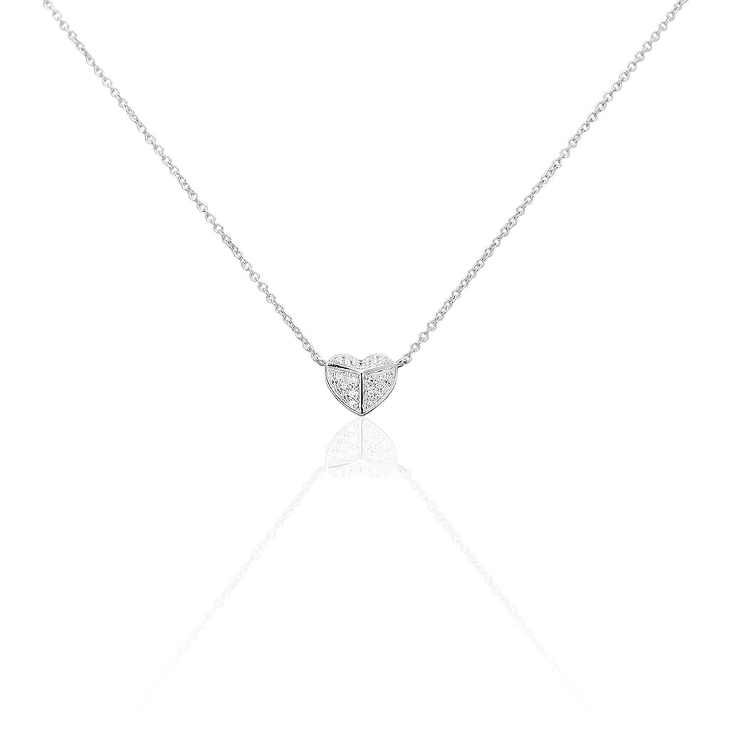Collier Samia Argent Blanc Oxyde De Zirconium - Colliers fantaisie Femme | Histoire d&rsquo;Or