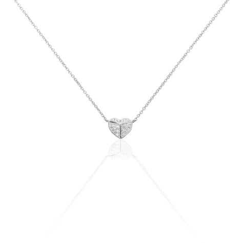 Collier Samia Argent Blanc Oxyde De Zirconium - Colliers fantaisie Femme | Histoire d&rsquo;Or