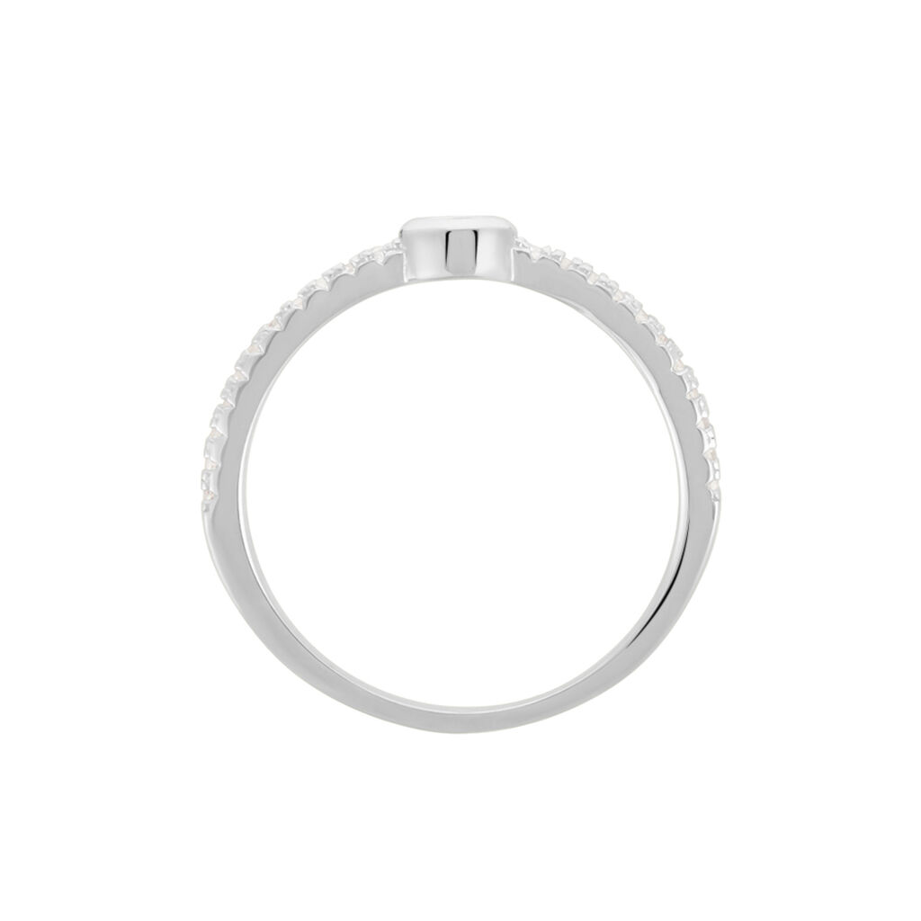 Bague Maryne Argent Blanc Oxyde De Zirconium - Bagues solitaires Femme | Histoire d’Or