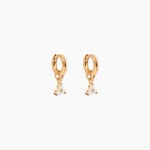 Cr&eacute;oles Annik Plaqu&eacute; Or Jaune Oxyde De Zirconium - Boucles d'oreilles cr&eacute;oles Femme | Histoire d&rsquo;Or