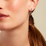 Boucles D'oreilles Pendantes Elorine Argent Blanc Oxyde De Zirconium - Boucles d'oreilles fantaisie Femme | Histoire d&rsquo;Or