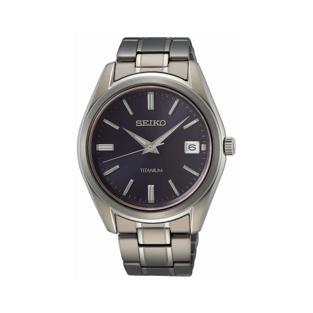 Montre Seiko Classique Titane Noir - Montres Homme | Histoire d&rsquo;Or