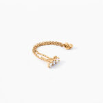 Boucle D'oreille Unitaire Pendante Serenity Plaqu&eacute; Or Jaune Oxyde - Piercings d'oreilles Femme | Histoire d&rsquo;Or