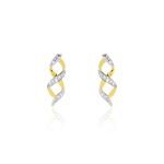 Boucles D'oreilles Or Jaune Serj Oxydes De Zirconium - Boucles d'oreilles pendantes Femme | Histoire d&rsquo;Or