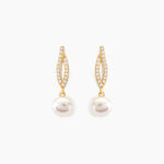 Boucles D'oreilles Pendantes Tesnimae Or Jaune Oxyde Perle De Culture - Boucles d'oreilles pendantes Femme | Histoire d&rsquo;Or