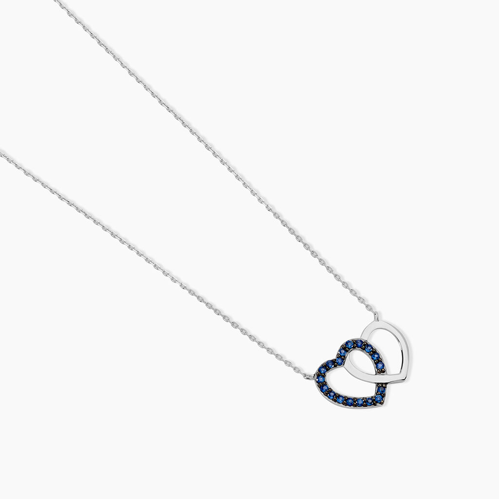 Collier Or Blanc Melisenda Saphirs - F&ecirc;te des m&egrave;res Femme | Histoire d&rsquo;Or