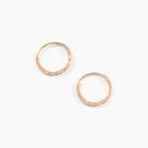 Cr&eacute;oles Valerina Or Rose - Boucles d'oreilles cr&eacute;oles Femme | Histoire d&rsquo;Or