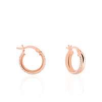 Créoles Argent Rose Ava