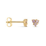 Boucles D'oreilles Puces Istoria Plaqu&eacute; Or Jaune Oxyde De Zirconium - Boucles d'oreilles fantaisie Femme | Histoire d&rsquo;Or