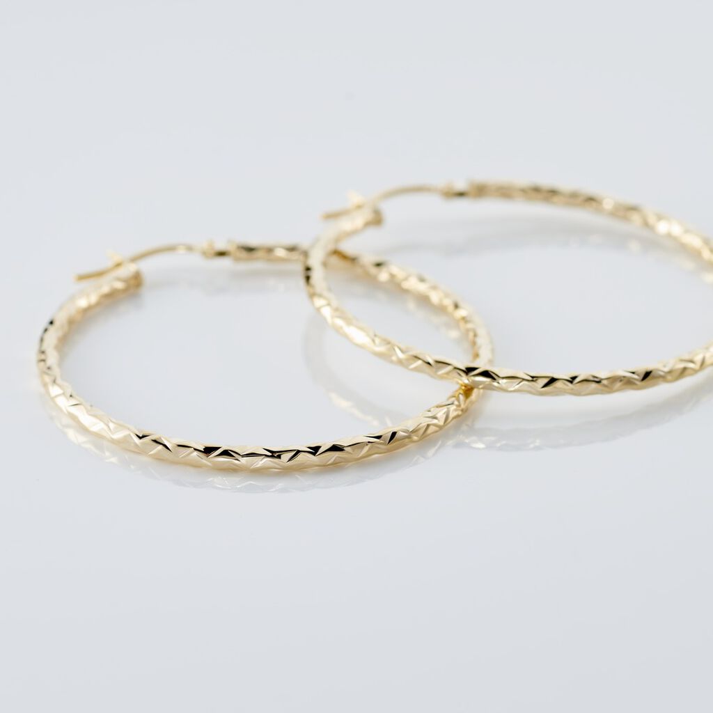 Créoles Cayla Or Jaune - Boucles d'oreilles créoles Femme | Histoire d’Or