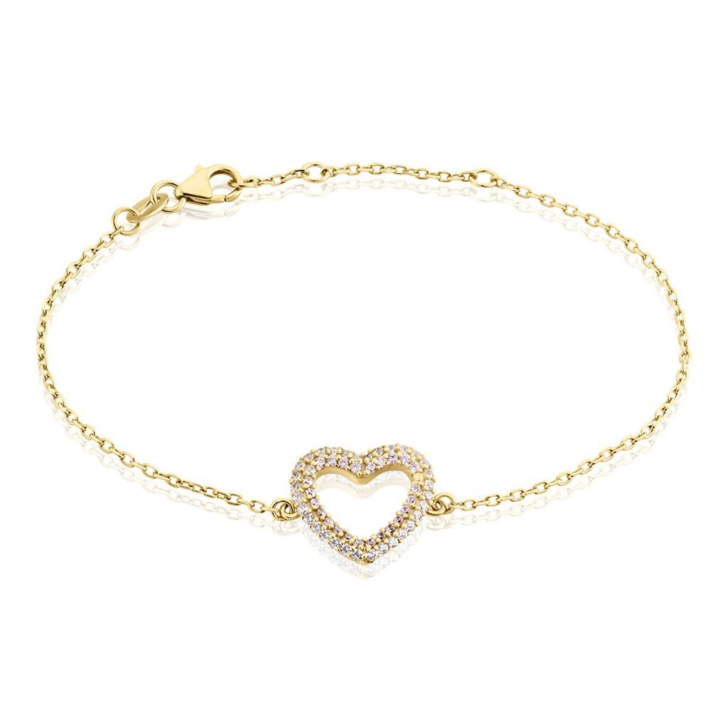 Bracelet Plaqué Or Jaune Xavia Oxydes De Zirconium - Bracelets Femme | Histoire d’Or