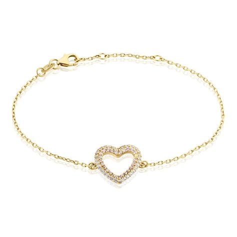 Bracelet Plaqué Or Jaune Xavia Oxydes De Zirconium - Bracelets Femme | Histoire d’Or