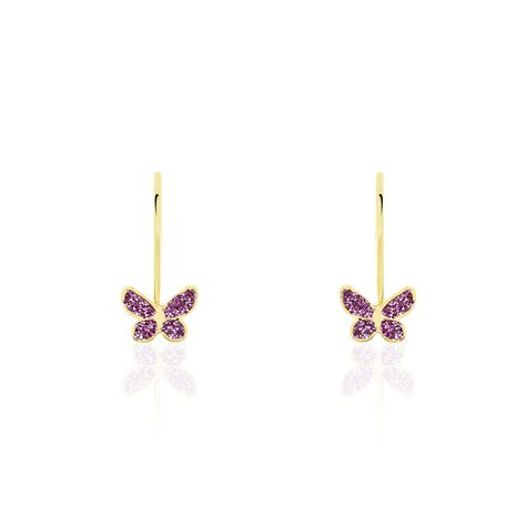 Boucles D'oreilles Pendantes Or Jaune Alyssia - Boucles d'oreilles pendantes Enfant | Histoire d’Or