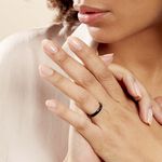 Bague Volta Ceramique Noir C&eacute;ramique - Bagues avec pierre Femme | Histoire d&rsquo;Or