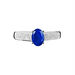 Bague Crista Or Blanc Saphir Et Diamant - Bagues solitaires Femme | Histoire d’Or