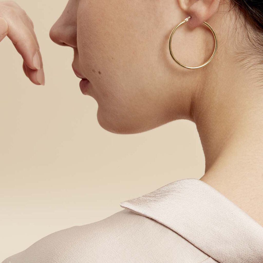 Créoles Verania Or Jaune - Boucles d'oreilles créoles Femme | Histoire d’Or